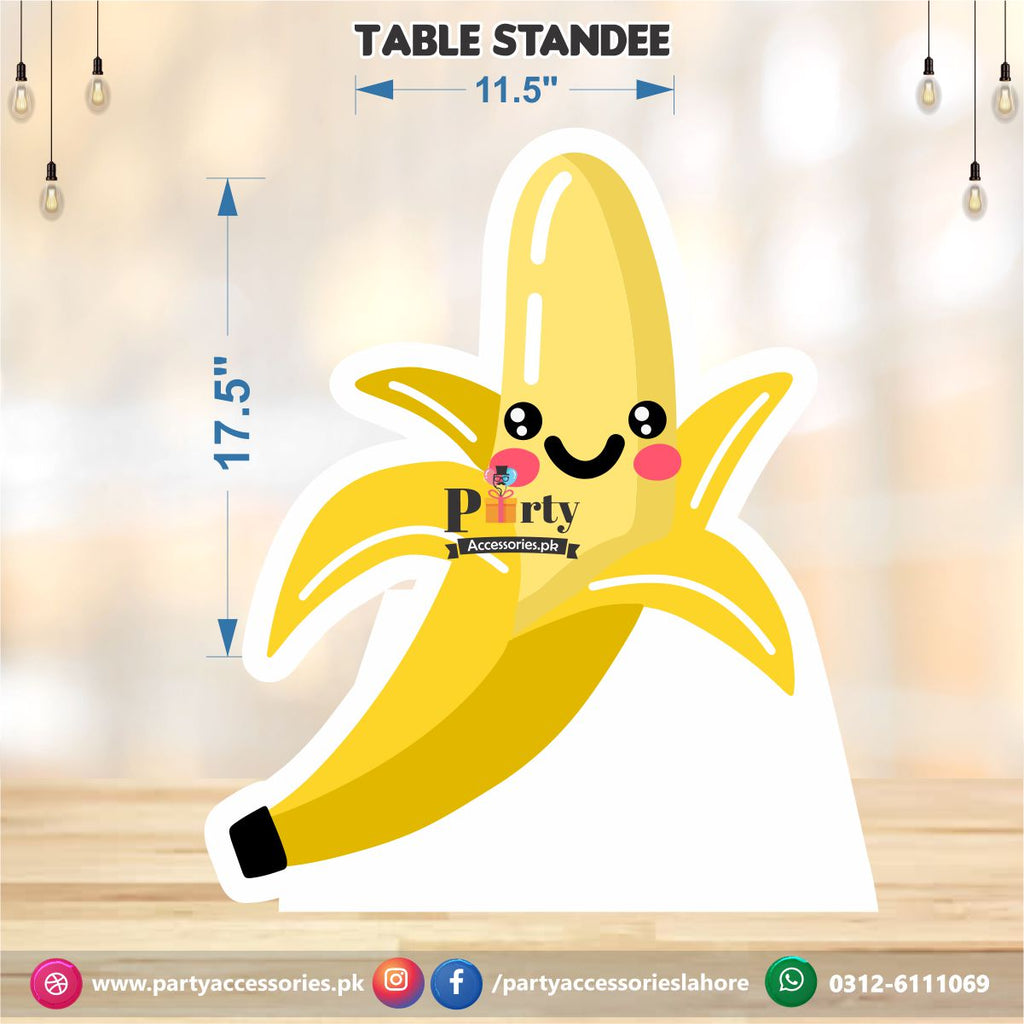 Tutti Fruiti theme Table standing character Banana cutouts