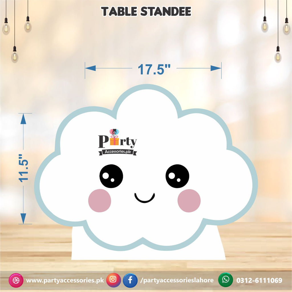 Rainbow theme Table standing character cutouts