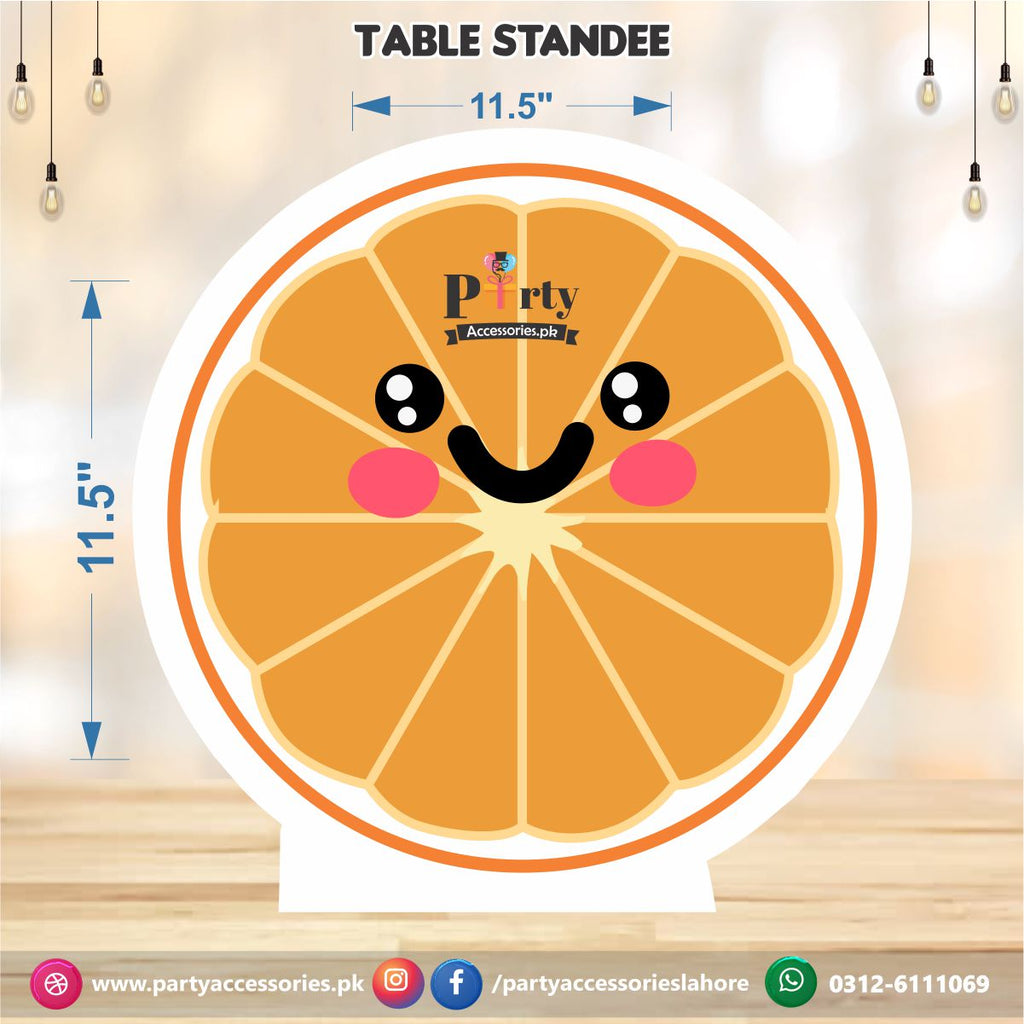 Tutti Fruiti theme Table standing character Orange cutouts