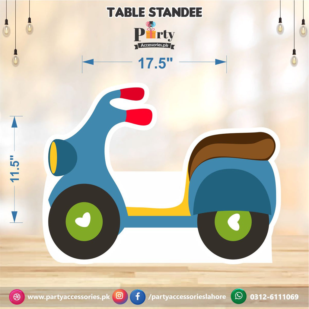 Transport theme Table standing character cutouts