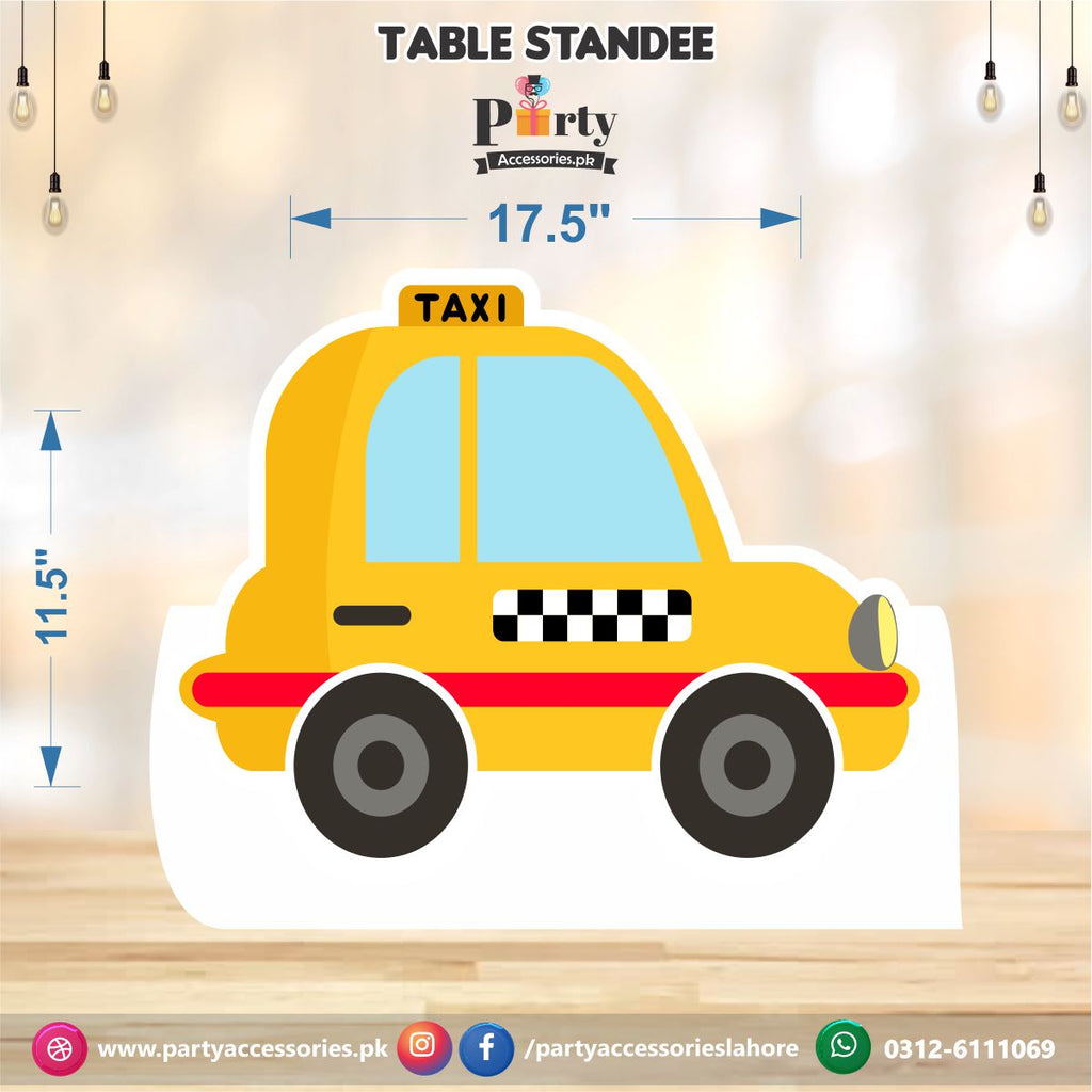 Transport theme Table standing character cutouts