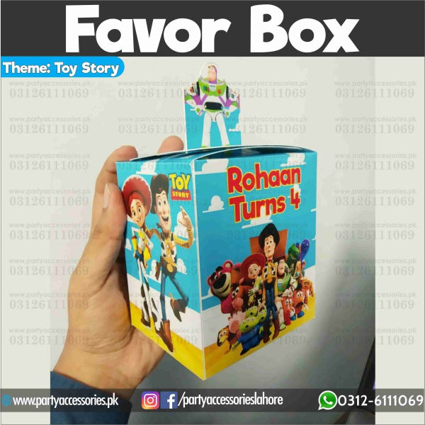 Toy Story Theme Customized Favor / Goody Boxes for birthday party decoration 