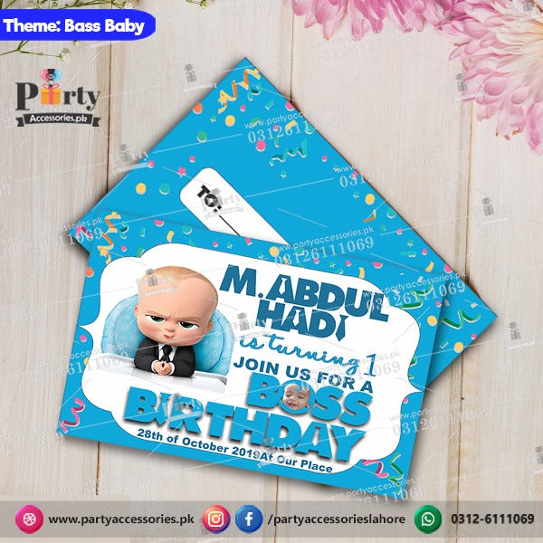 Customized Boss Baby Party Invitation Cards