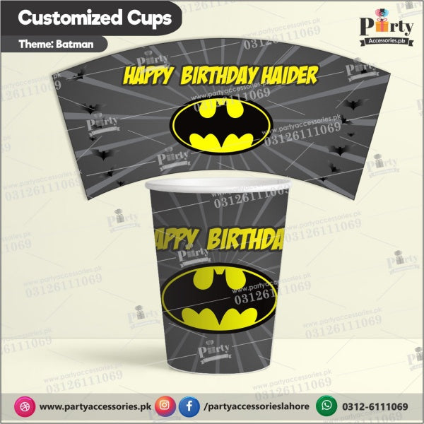 Customized disposable Paper Batman theme for Cars theme party