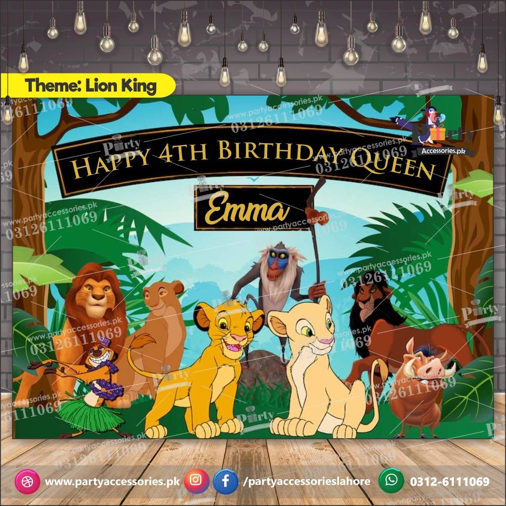 simba theme birthday decorations