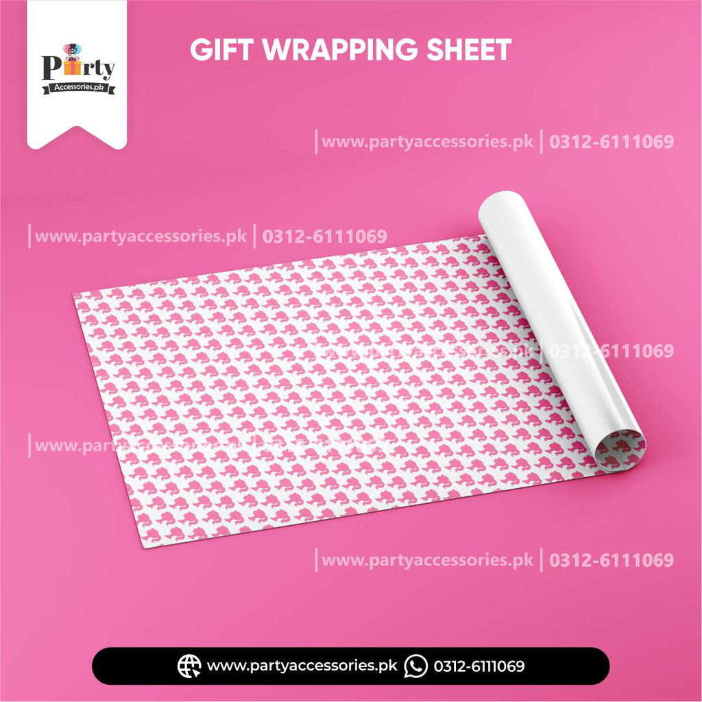 barbie doll theme customized gift wrapping sheets 