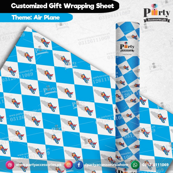 Gift wrapping sheets for Air Plane theme birthday party