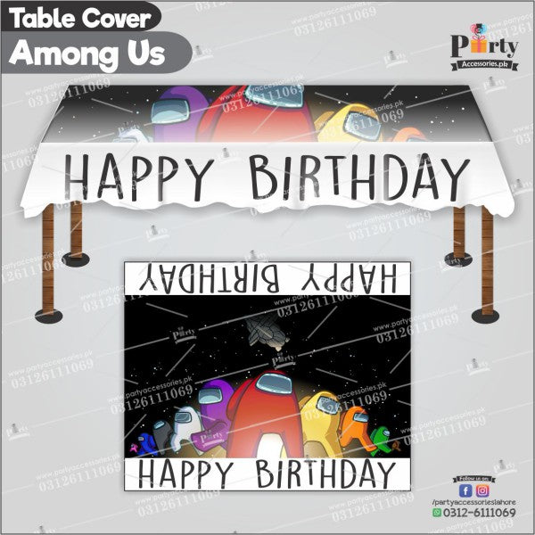 Customized Among Us Theme Birthday table top sheet