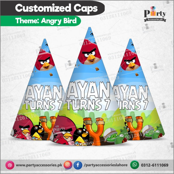  Angry Birds theme Customized cone shape caps for birthday party celebration