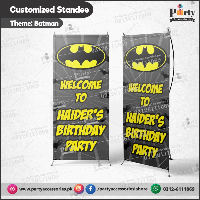 Customized Welcome Standee for Batman theme party