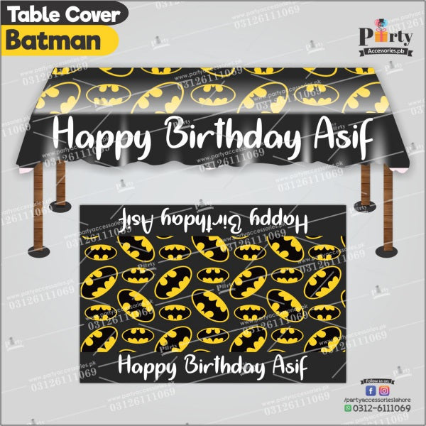 Customized Batman Theme Birthday table top sheet