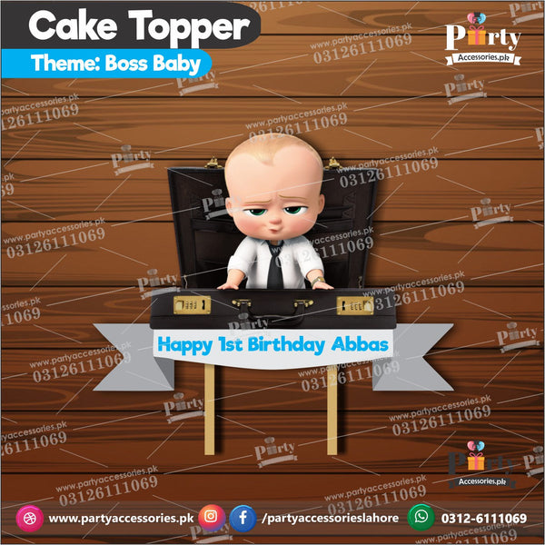 Boss Baby theme birthday cake topper customized