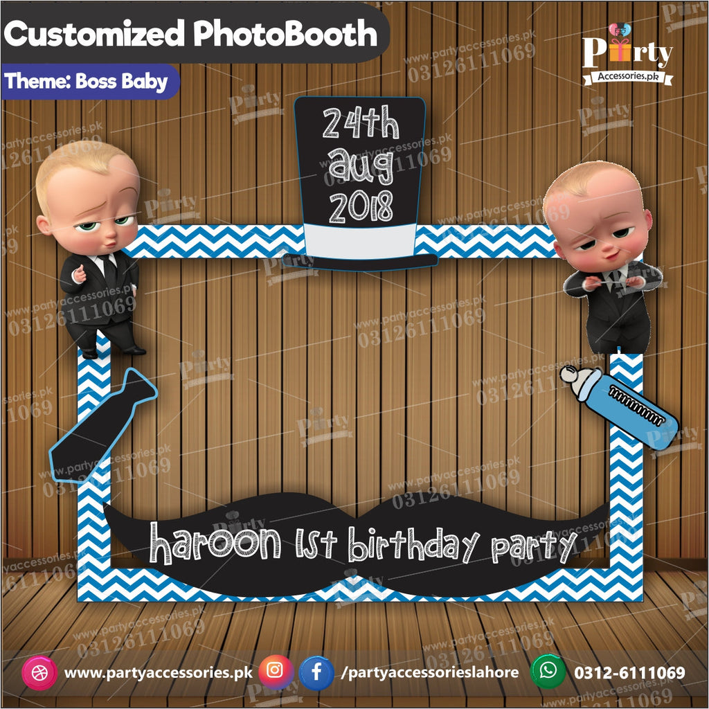 Customized Photo Booth / selfie frame for Boss Baby theme party
