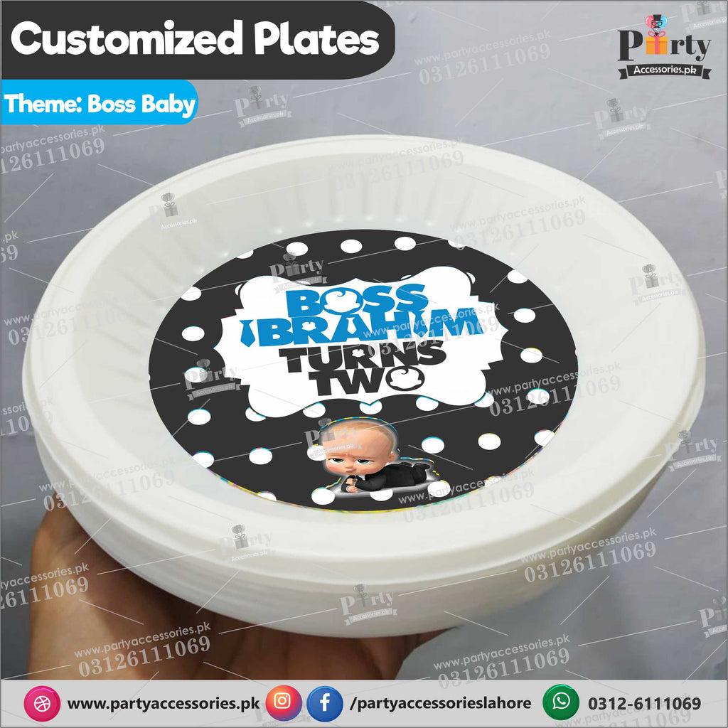 Customized disposable Paper Plates for Boss Baby theme party