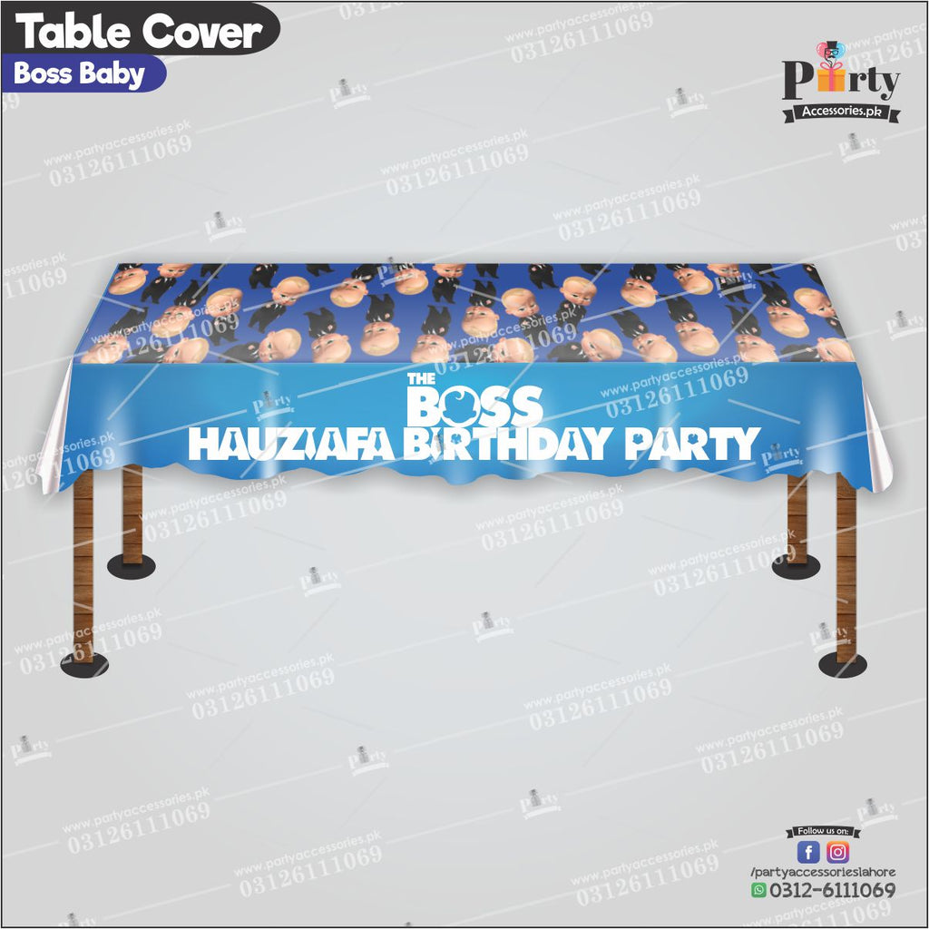 Customized Boss baby Theme Birthday table top sheet cover