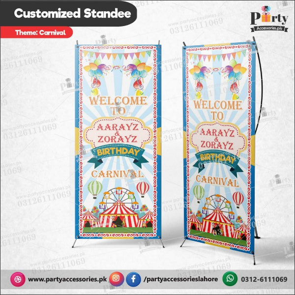 Customized Welcome Standee for Carnival Circus theme party