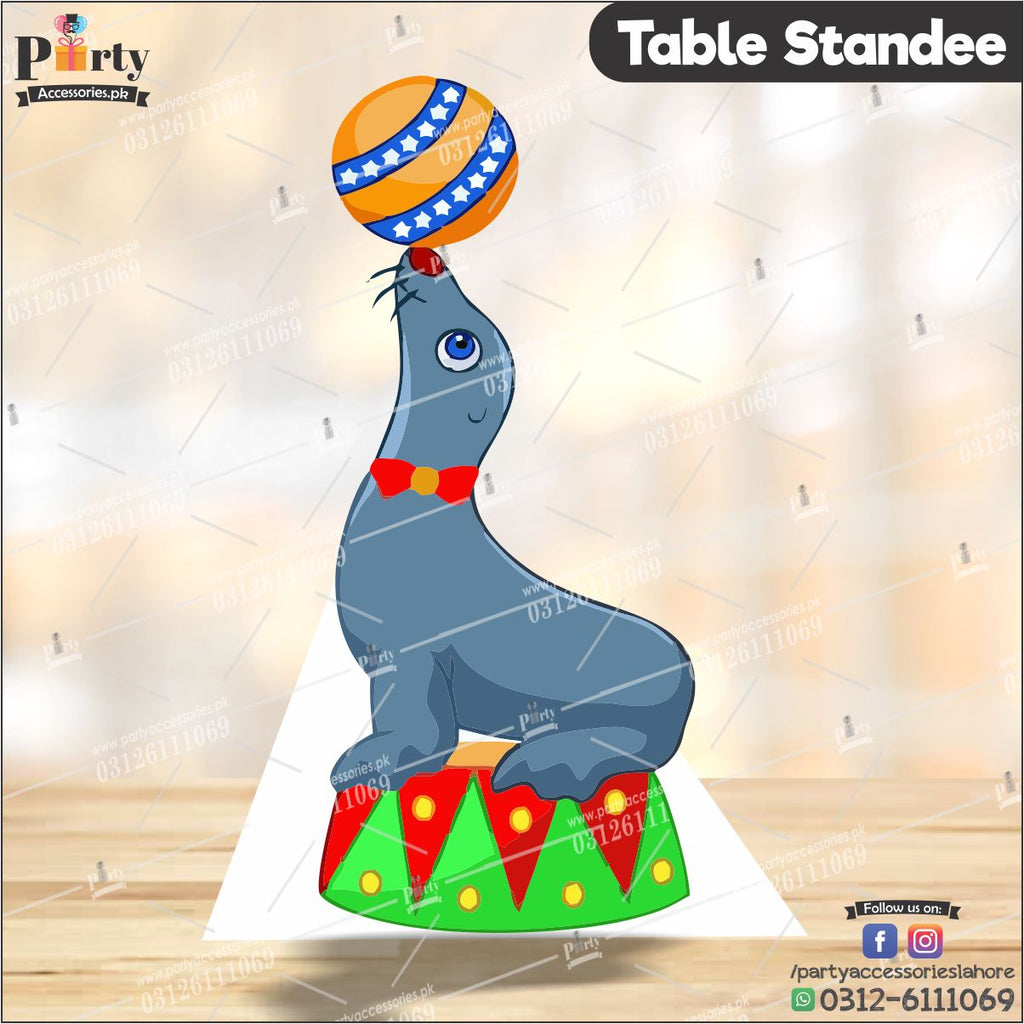 Customized Carnival Circus theme Table standing character cutouts
