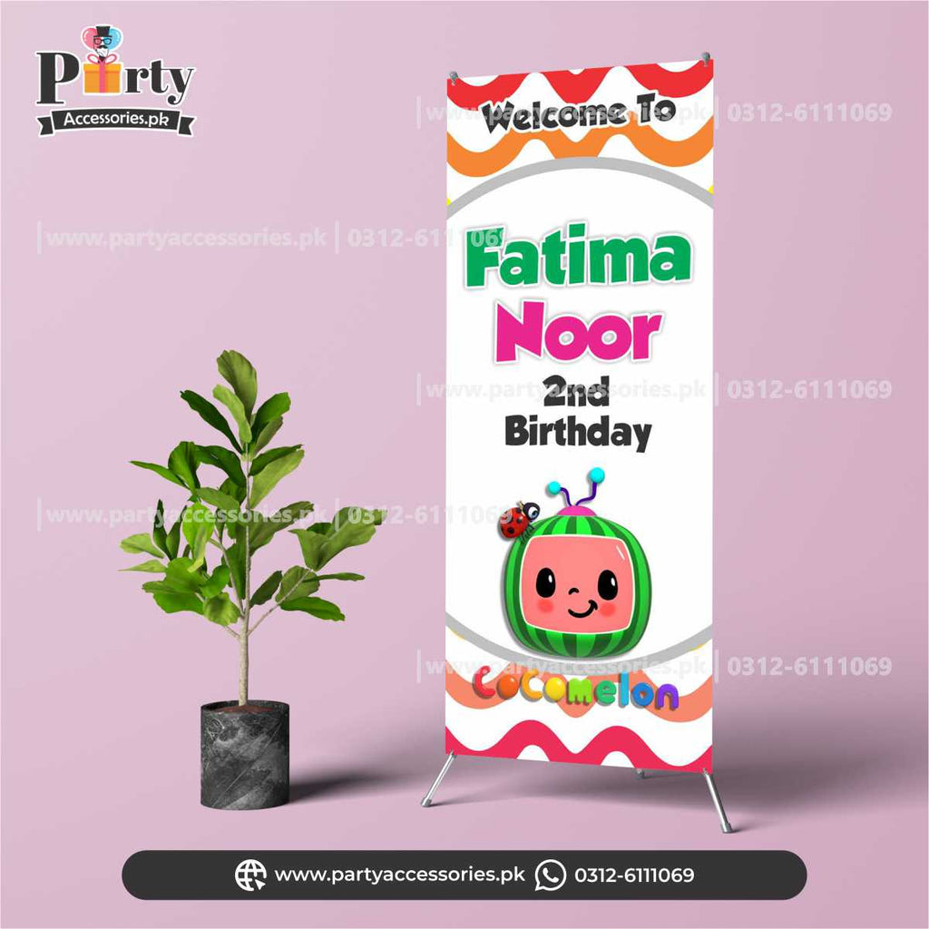 Cocomelon theme Customized Welcome Standee for birthday party decoration
