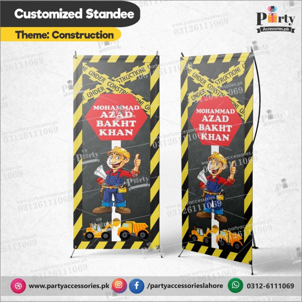 Construction theme party | Customized Welcome Standee ...