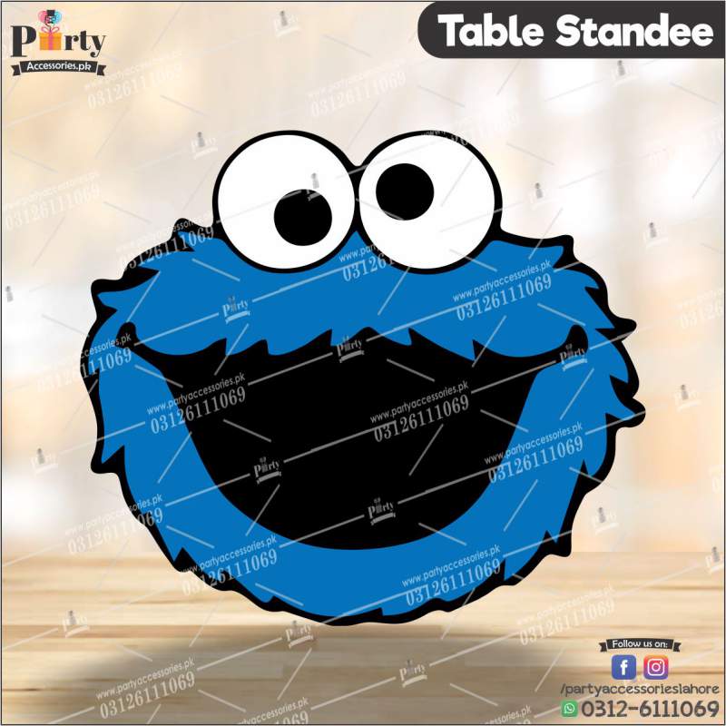 Cookie Monster theme Table standing character cutouts for Party Decoration