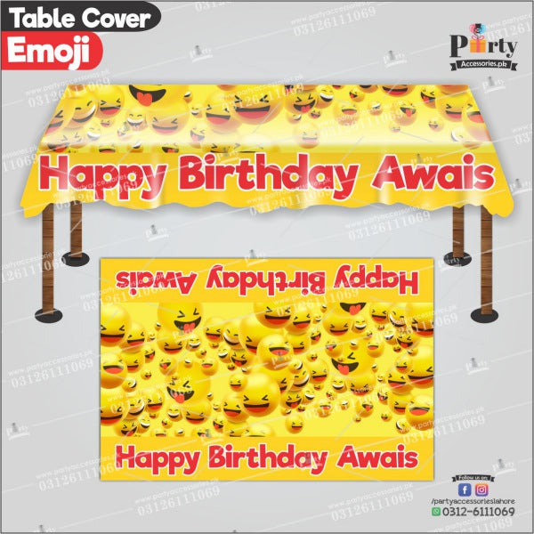 Customized Emoji Theme Birthday table top sheet