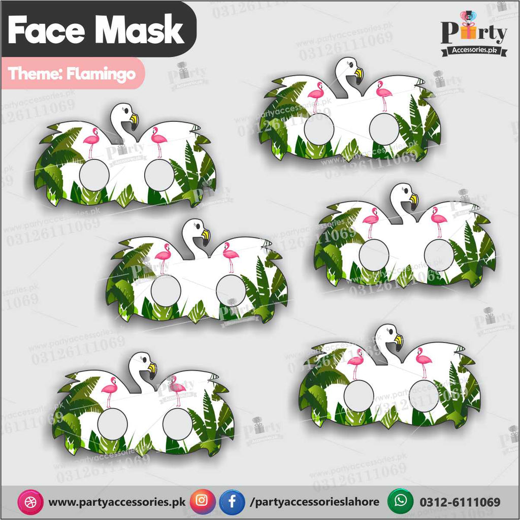 Flamingo theme face masks