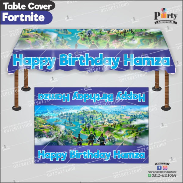 Customized Fortnite Theme Birthday table top sheet