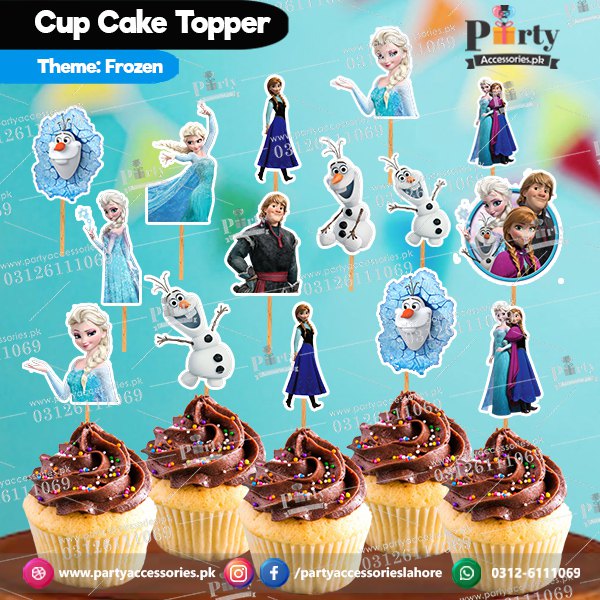 Frozen Elsa theme birthday cupcake topperstable decoration