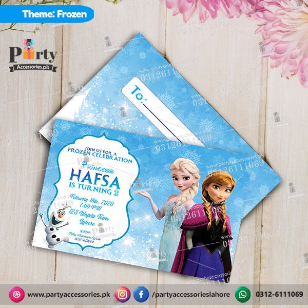 Customized Frozen Party Invitation Cards