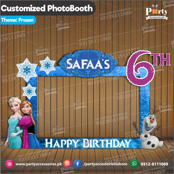 Frozen Elsa theme party Customized Photo Booth / Selfie frame 