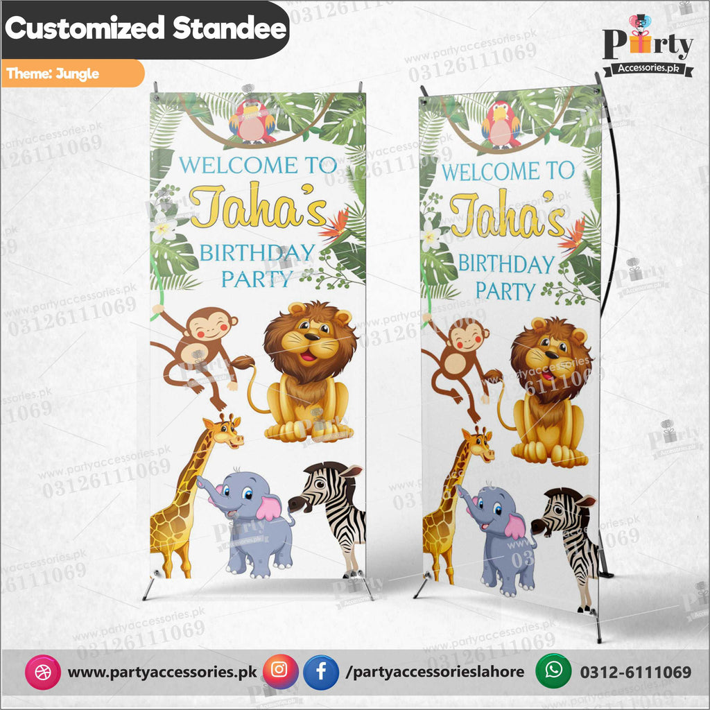Customized Welcome Standee in Jungle safari theme party