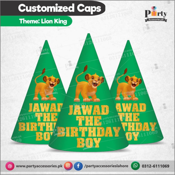 Energize Your Lion King Simba Party: Exclusive 6-Cap Set - Main Image