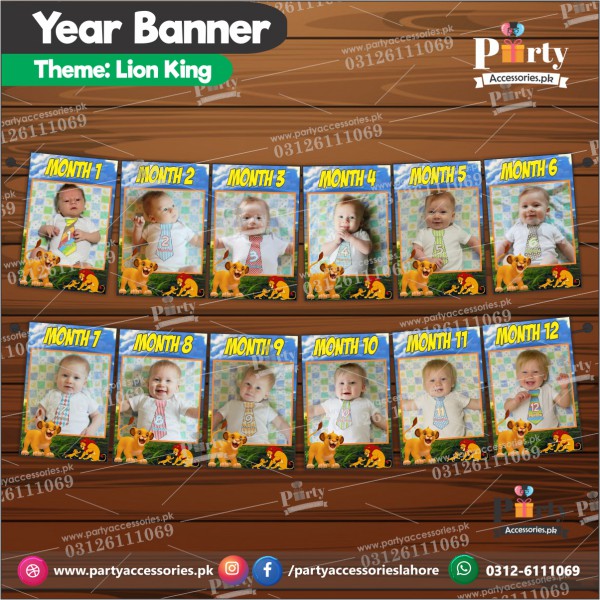 Customized Month wise year Picture banner in Lion King simba theme