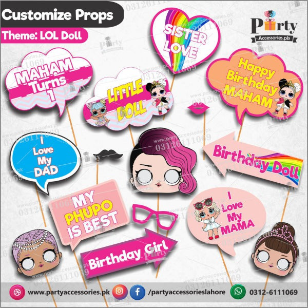 Customized props set for LOL doll theme birthday party