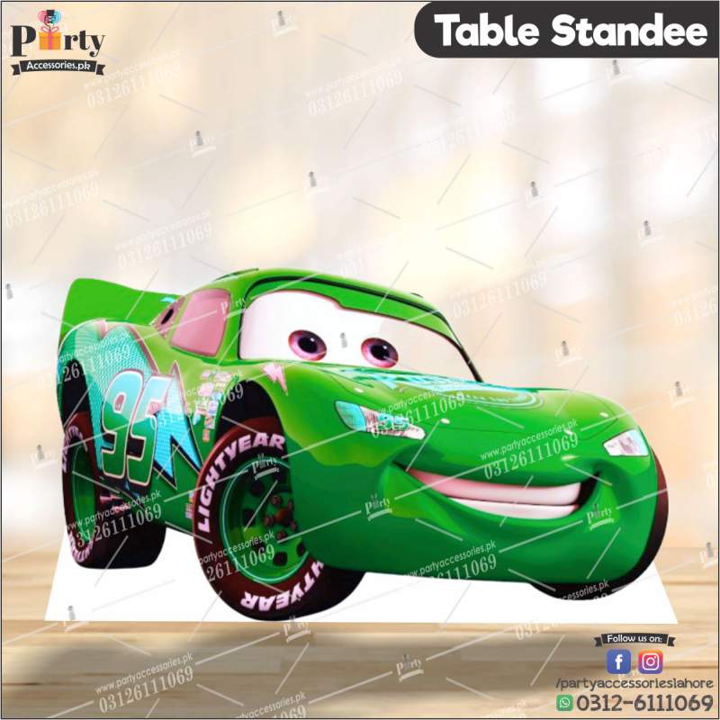 McQueen theme Table standing character cutouts