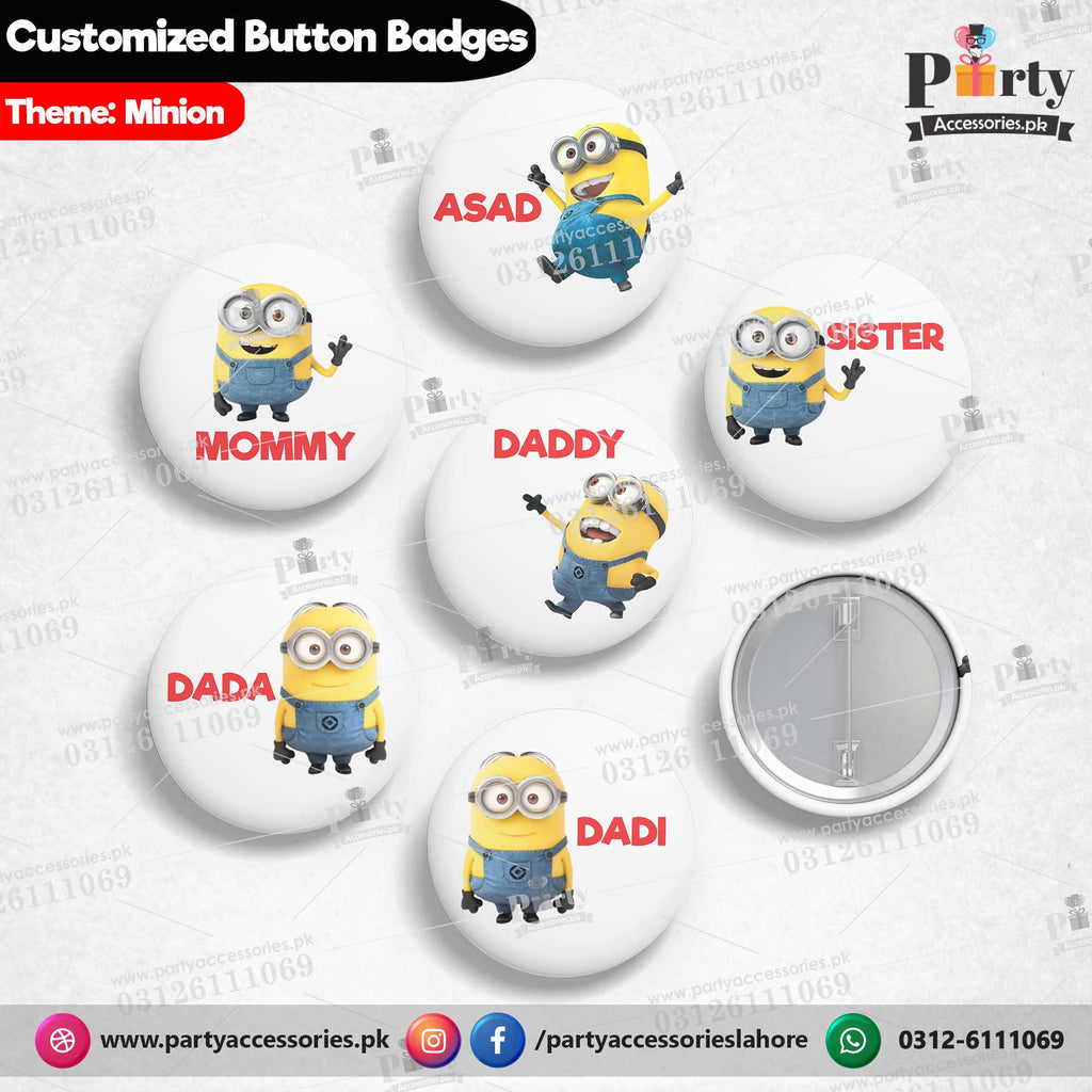 Customized Minions theme button badges