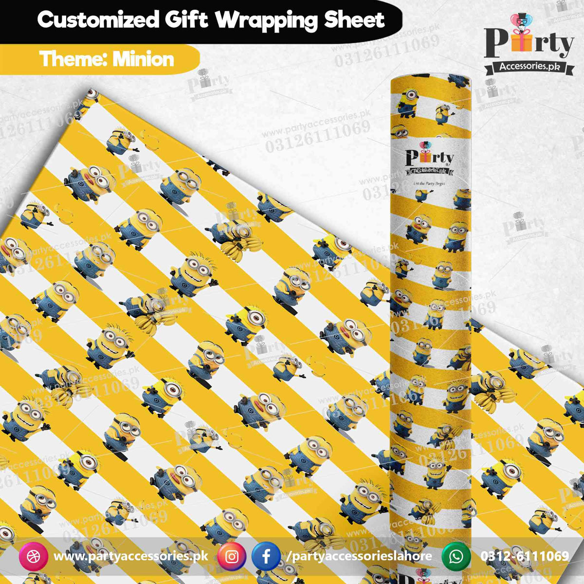 Minion Gift Wrapping Sheets (2-Pack) | Festive Birthday Supplies ...