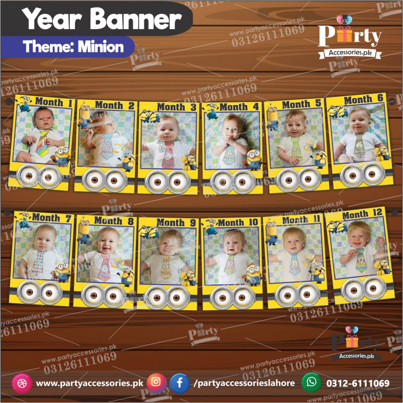Customized Month wise year Picture banner in Minion theme