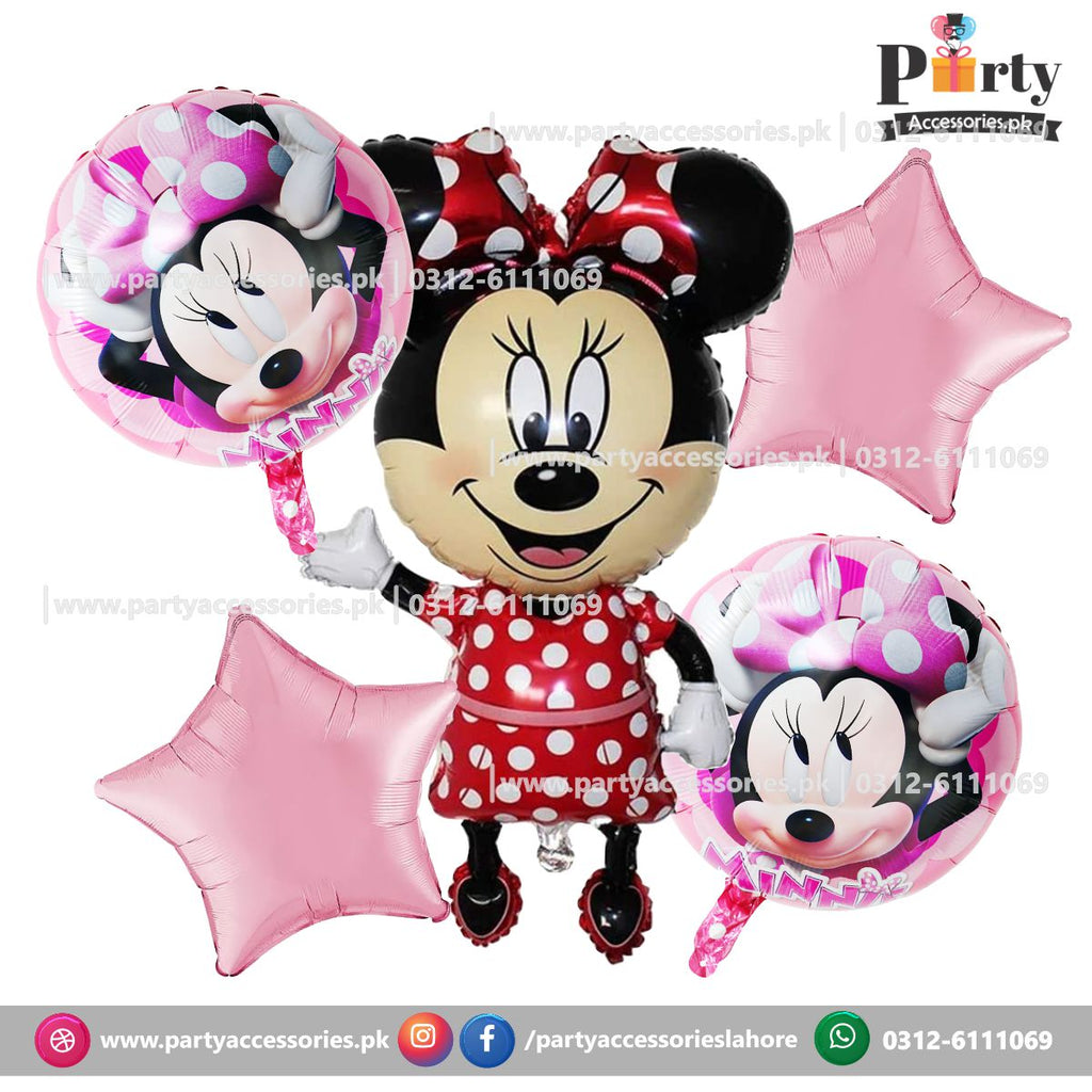 Minnie Mouse theme birthday exclusive foil balloons for party decoration