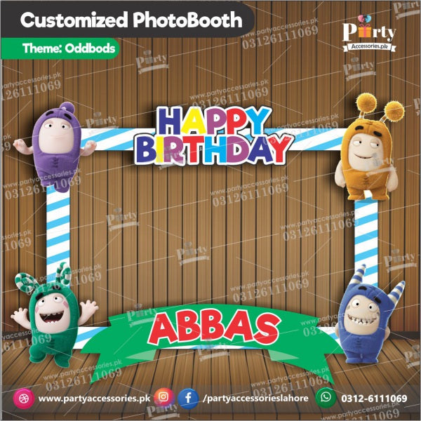 Customized Photo Booth / selfie frame for Oddbod theme party