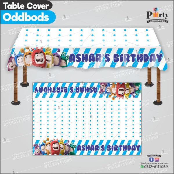 Customized Oddbods Theme Birthday table top sheet