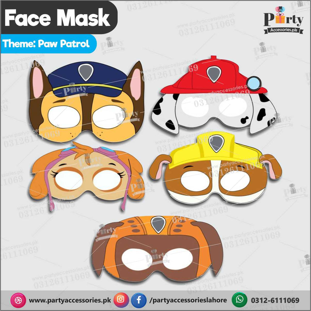 PAW Patrol theme Birthday face masks PINTEREST IDEAS