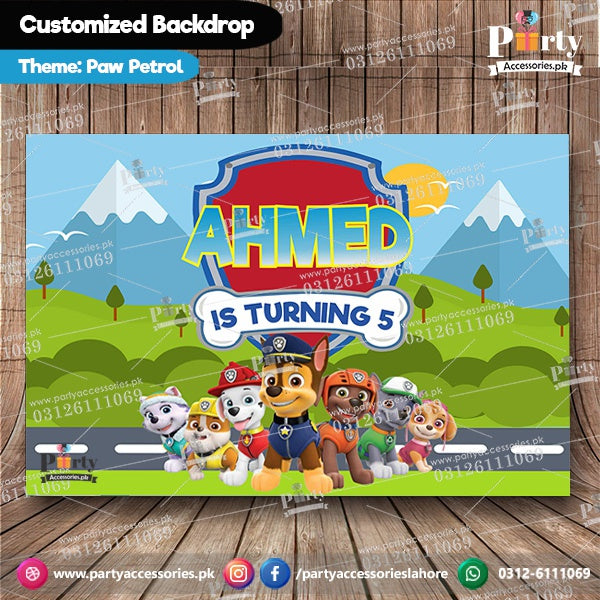 PAW Patrol Theme Birthday Party Backdrop ideas Pinterest