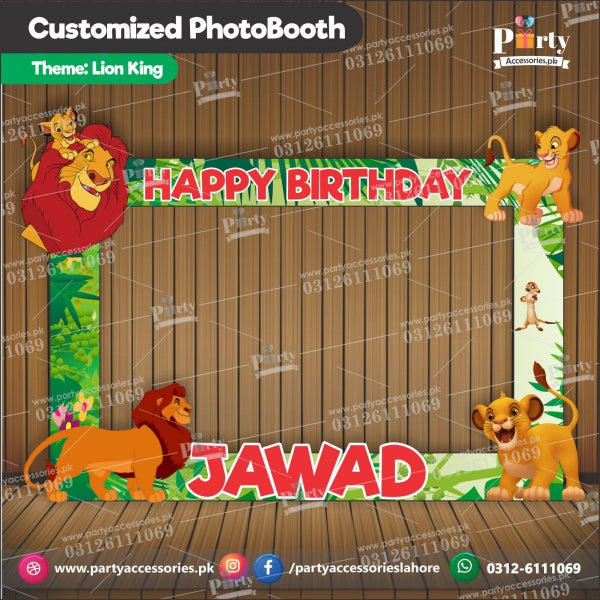 Customized Photo Booth / selfie frame for Lion Kings theme party