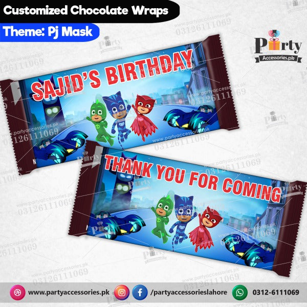 Customized PJ Mask theme chocolate wraps