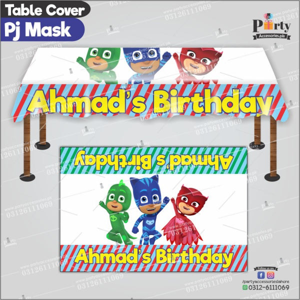 Customized PJ Mask Theme Birthday table top sheet