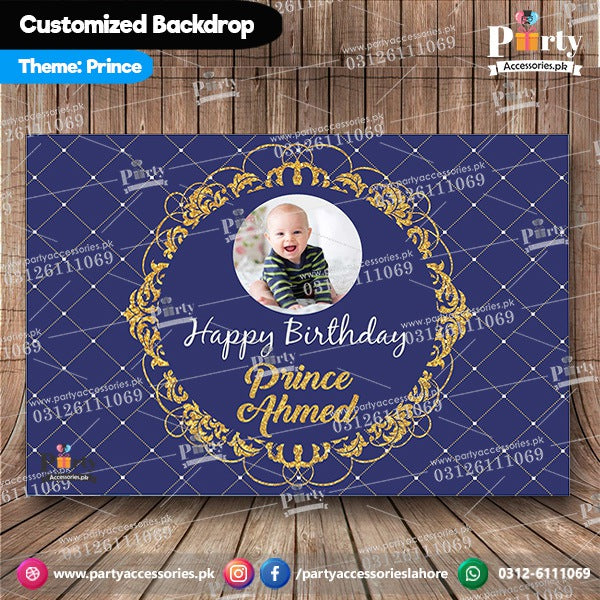 Customized Prince Theme Birthday Backdrop