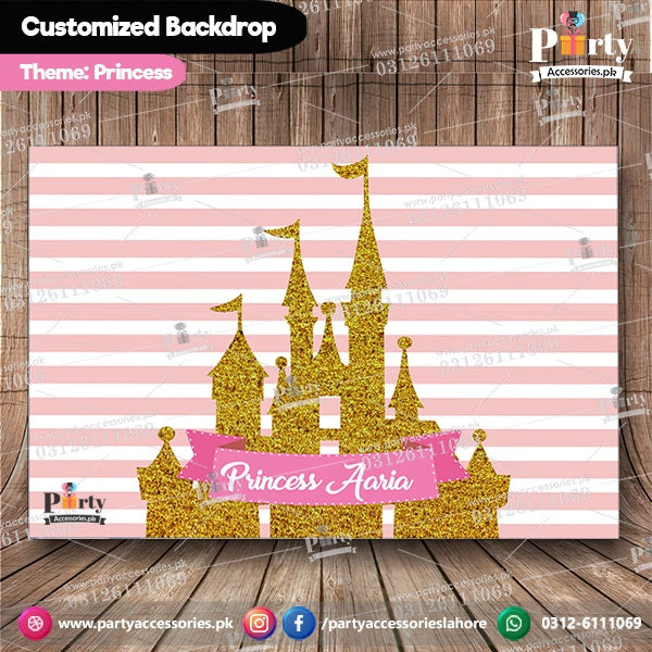 Princess Theme Customized  Birthday Backdrop