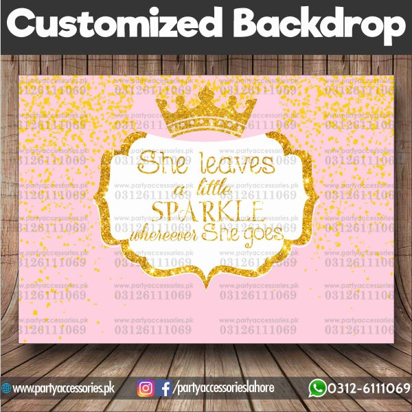 Disney Princess Theme Customized Birthday Party Backdrop for Wall Decoration