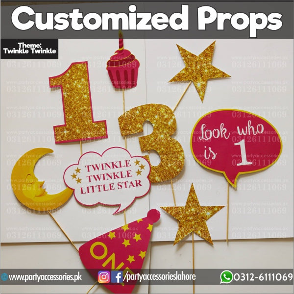 Customized props set for Twinkle Twinkle for Girls theme birthday party